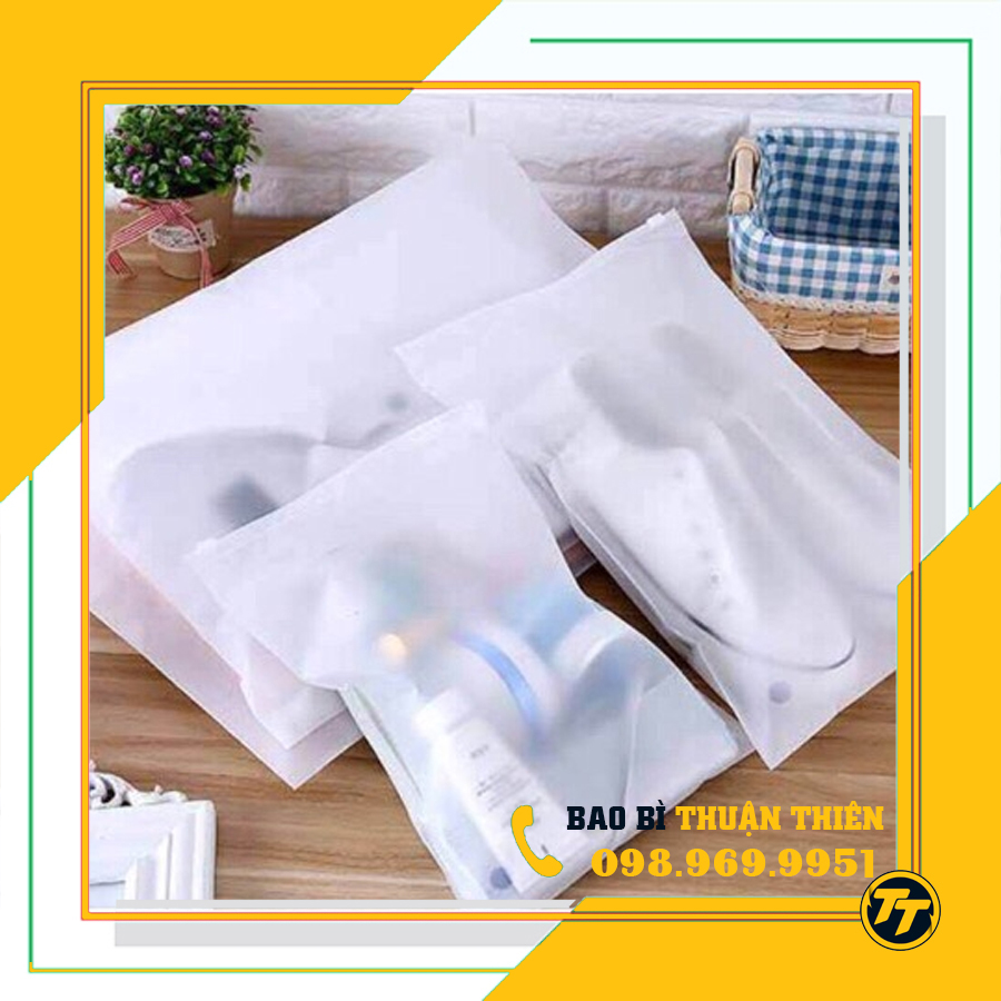 1kg Túi Zip khóa kéo mờ đựng quần áo
