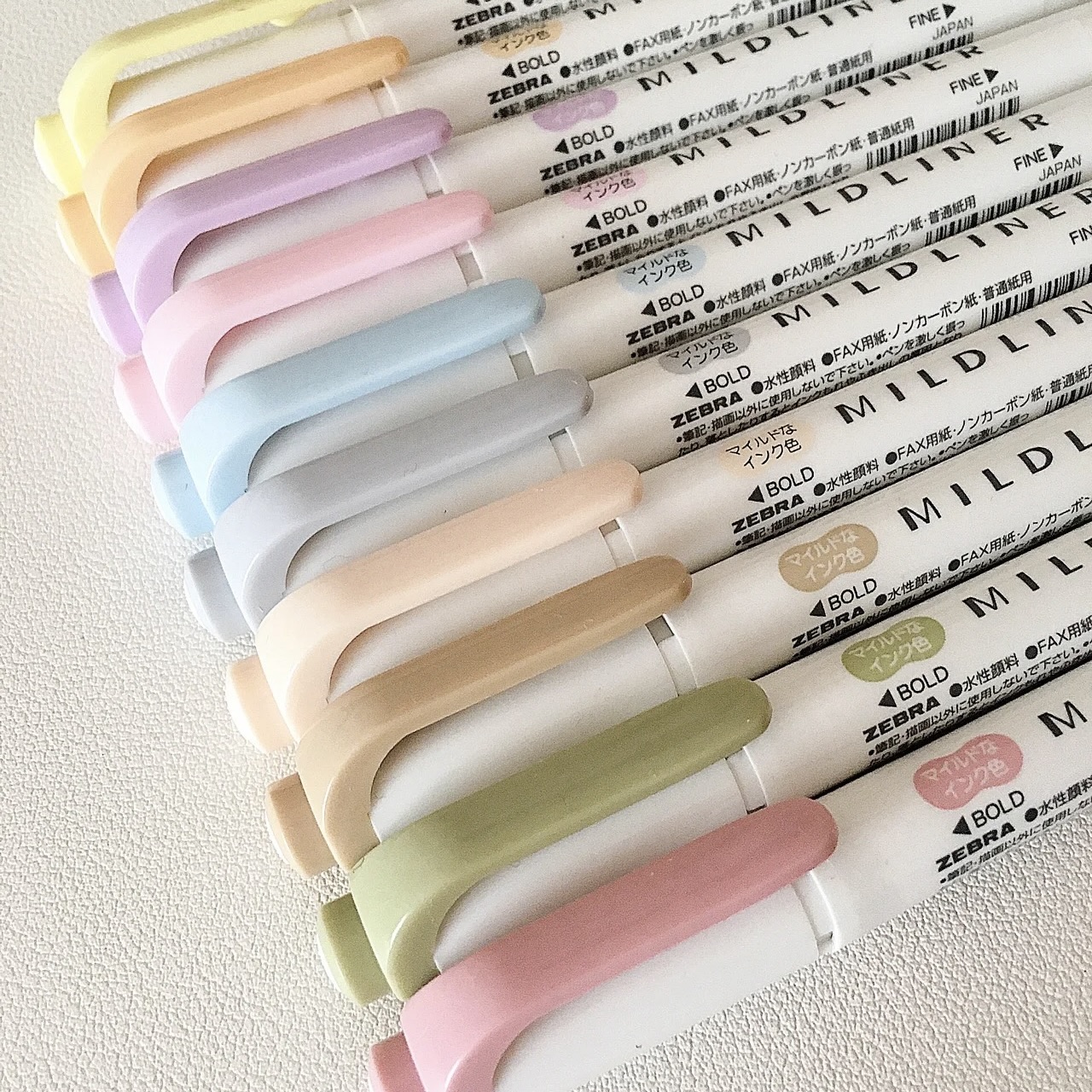 Set bút đánh dấu 2 đầu Mildliner highlighter màu pastel (bản mới)