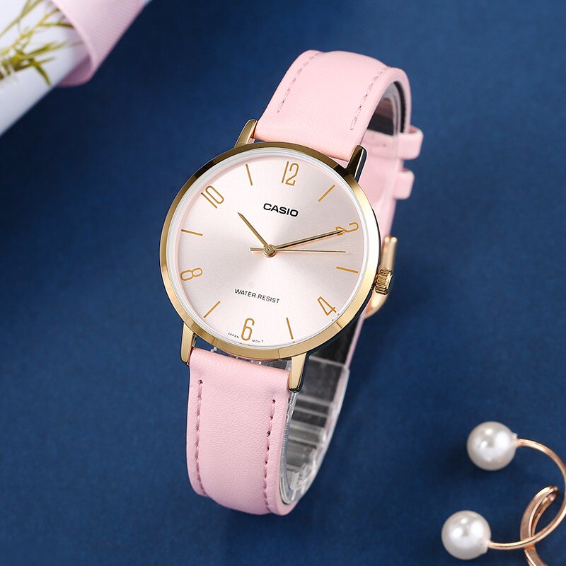 Đồng hồ nữ dây da Casio Anh Khuê LTP-VT01GL-4BUDF