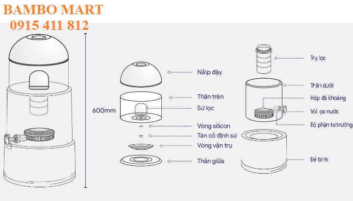 BÌNH LỌC CNC 14 LÍT HÀN QUỐC