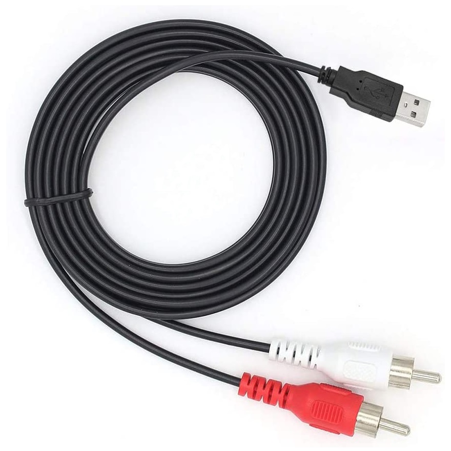 Cáp chuyển đổi cổng USB sang 2 cổng RCA cho TV 1.5m