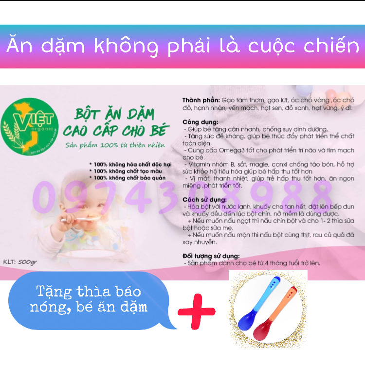 Bột ăn dặm Việt Organic - trẻ từ 4 tháng