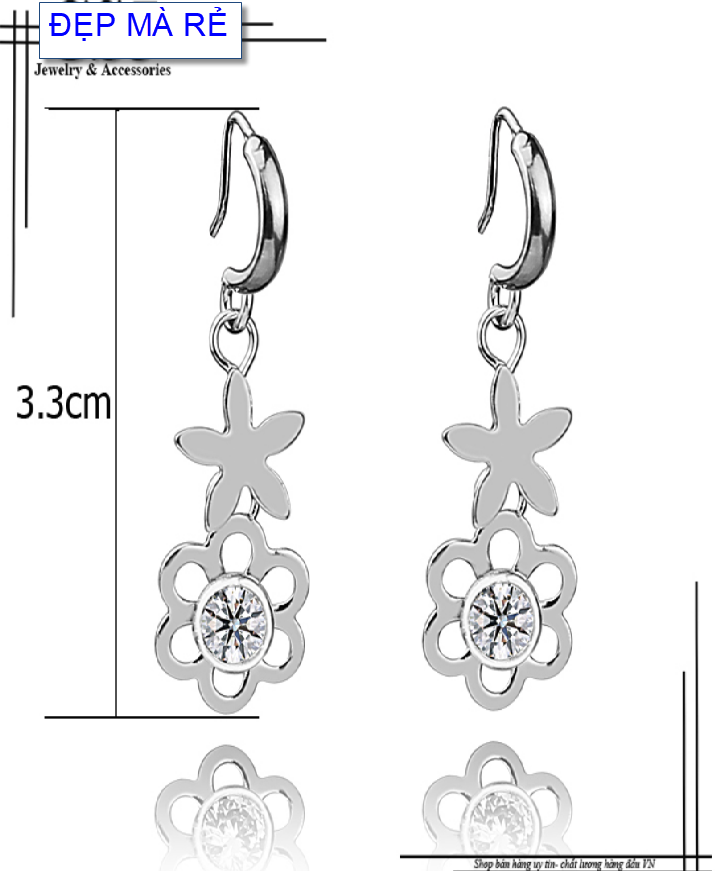 Dây chuyền nữ inox Đẹp Mà Rẻ mặt nhánh hoa đính đá Zircon - Cam kết 1 đổi 1 nếu hoen , gỉ sét