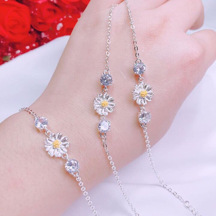 Lắc Tay Cúc Họa Mi Mẫu Mới  - TRANG SỨC BẠC TNJ CAM KẾT HÀNG CHUẨN ẢNH, CHẤT LƯỢNG TỐT, PHỤC VỤ TẬN TÌNH, CHU ĐÁO