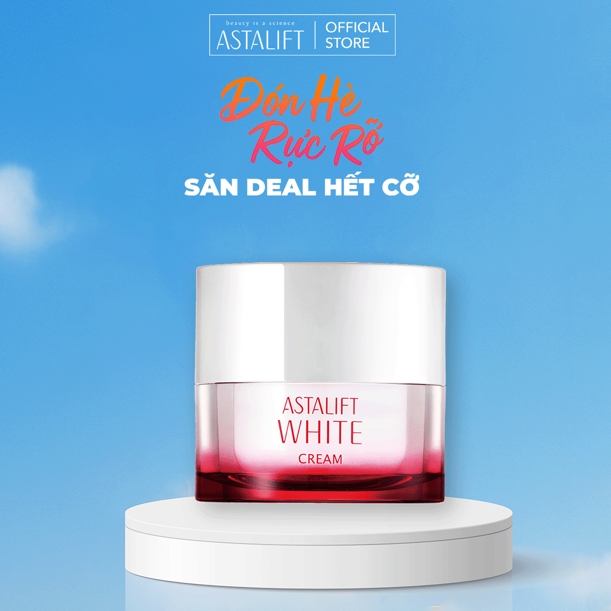 [ TẶNG 1 TÚI QUÀ DU XUÂN 10 MÓN] Kem Dưỡng Trắng Da ASTALIFT White Cream 30g