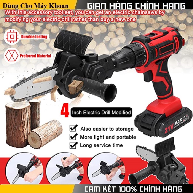 Máy cưa xích - chuyển đổi máy khoan thành máy cưa xích