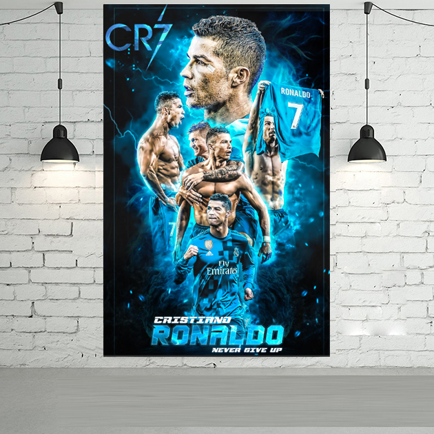 Decal dán tường cầu thủ bóng đá