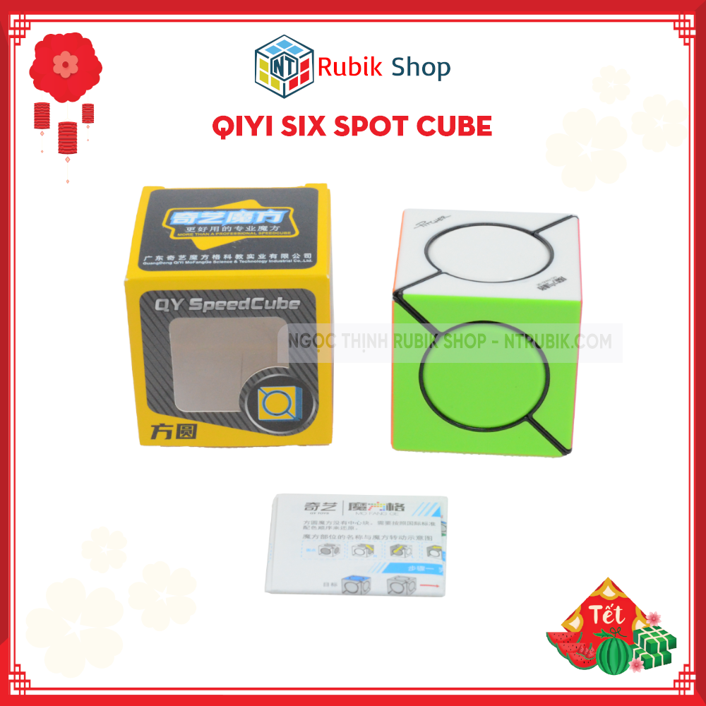 [Hoàn tiền 10%][Rubik Biến Thể] Rubik Qiyi Six Spot Cube Stickerless đồ chơi thông minh