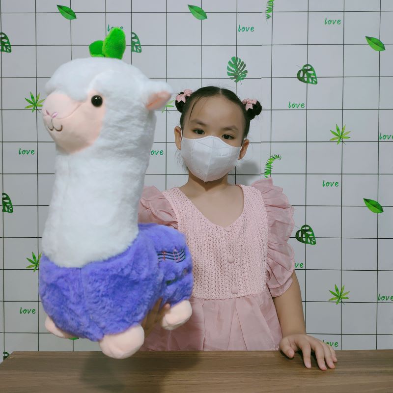 Lạc đà nhồi bông gấu bông lạc đà alpaca nghe nhạc dễ thương cho bé