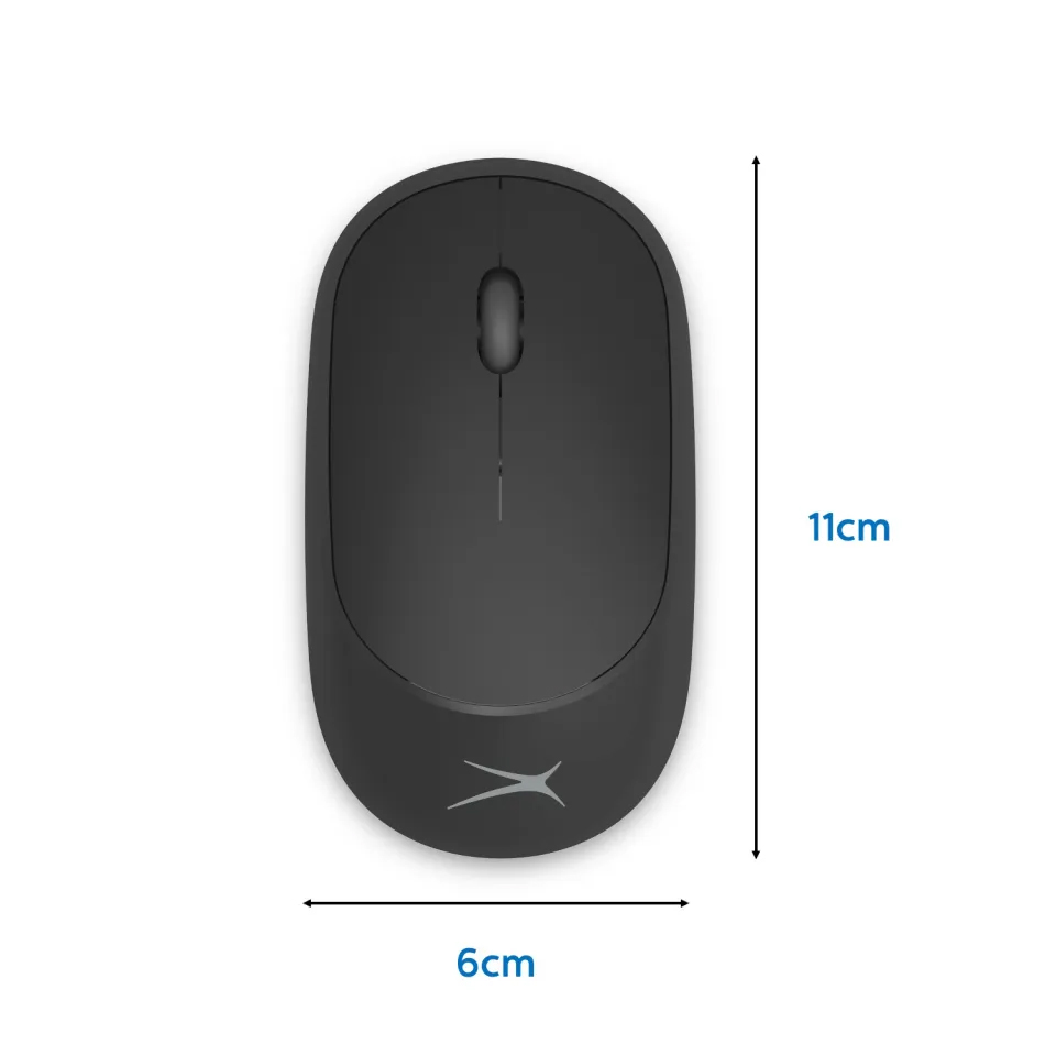 Chuột wireless Altec ALBM-7314 siêu mỏng - thích hợp dùng văn phòng (Đen) - Nhất Tín Computer