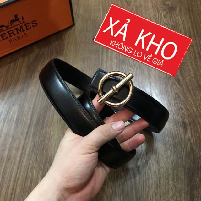 Dây nịt da, Thắt lưng Q hàng hiệu ( Dây đen - mặt trắng, vàng )