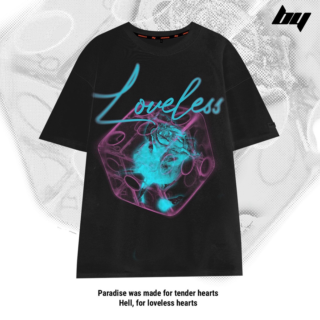 DFFÁo thun tay lỡ local brand By Unispace unisex nam nữ form rộng cotton loveless
