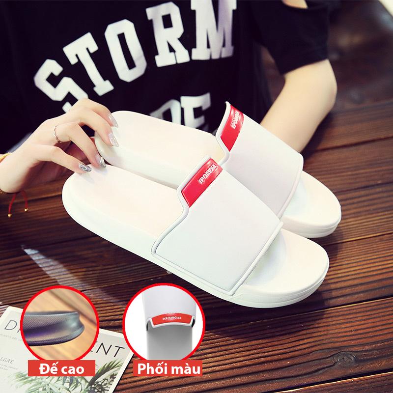 Dép nam Mazshu phối màu trẻ trung thời trang mang phong cách dép lê quai ngang mới 2020