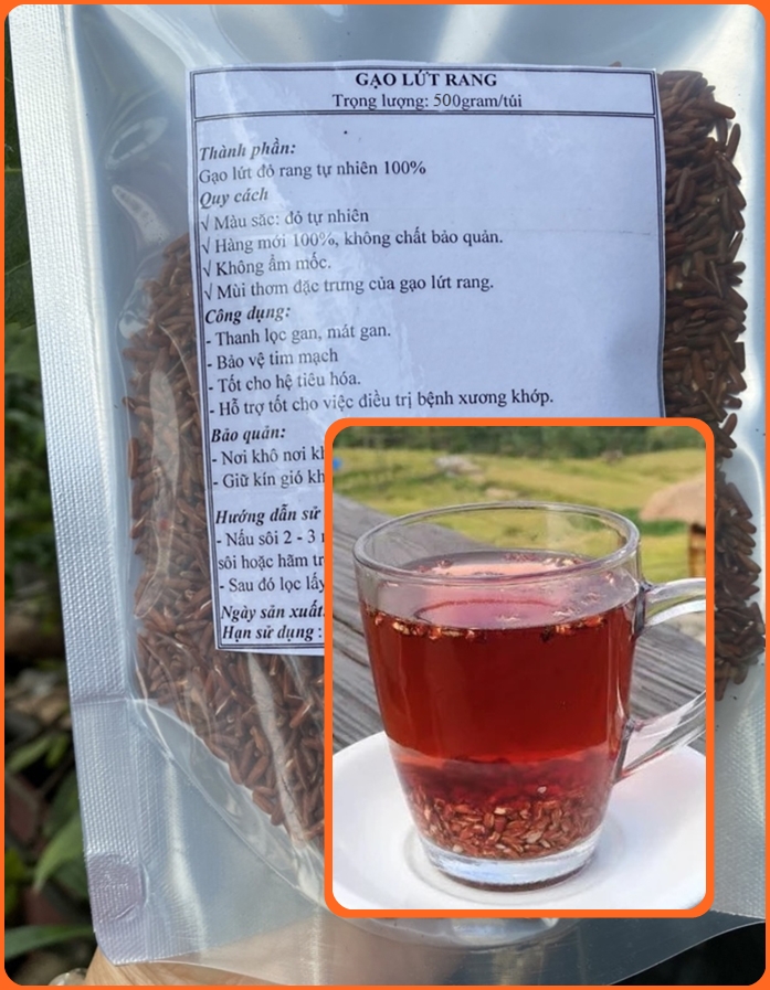 Roasted red rice for tea, milk good for heathy