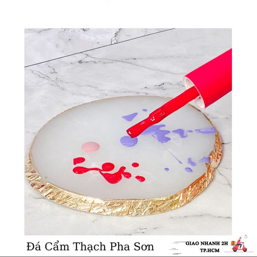 Đá pha sơn gel pha màu gel màu bột - đá chụp ảnh móng mẫu
