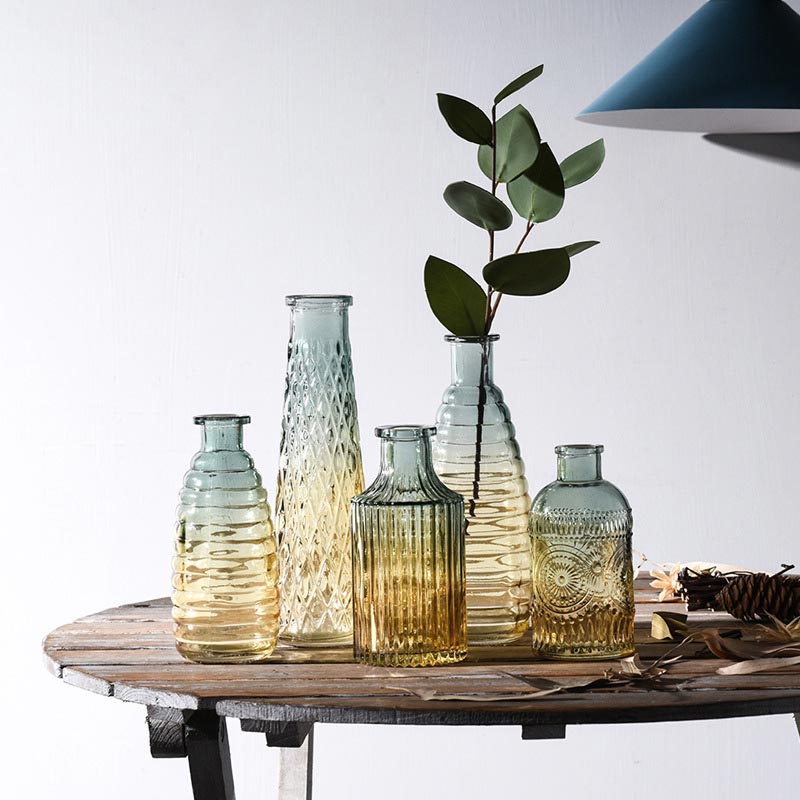 [DECOR] Bình hoa thủy tinh gradient, bình cắm hoa, lọ hoa - BH06