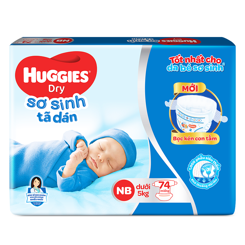 Huggies - Tã dán sơ sinh Huggies cỡ NB74