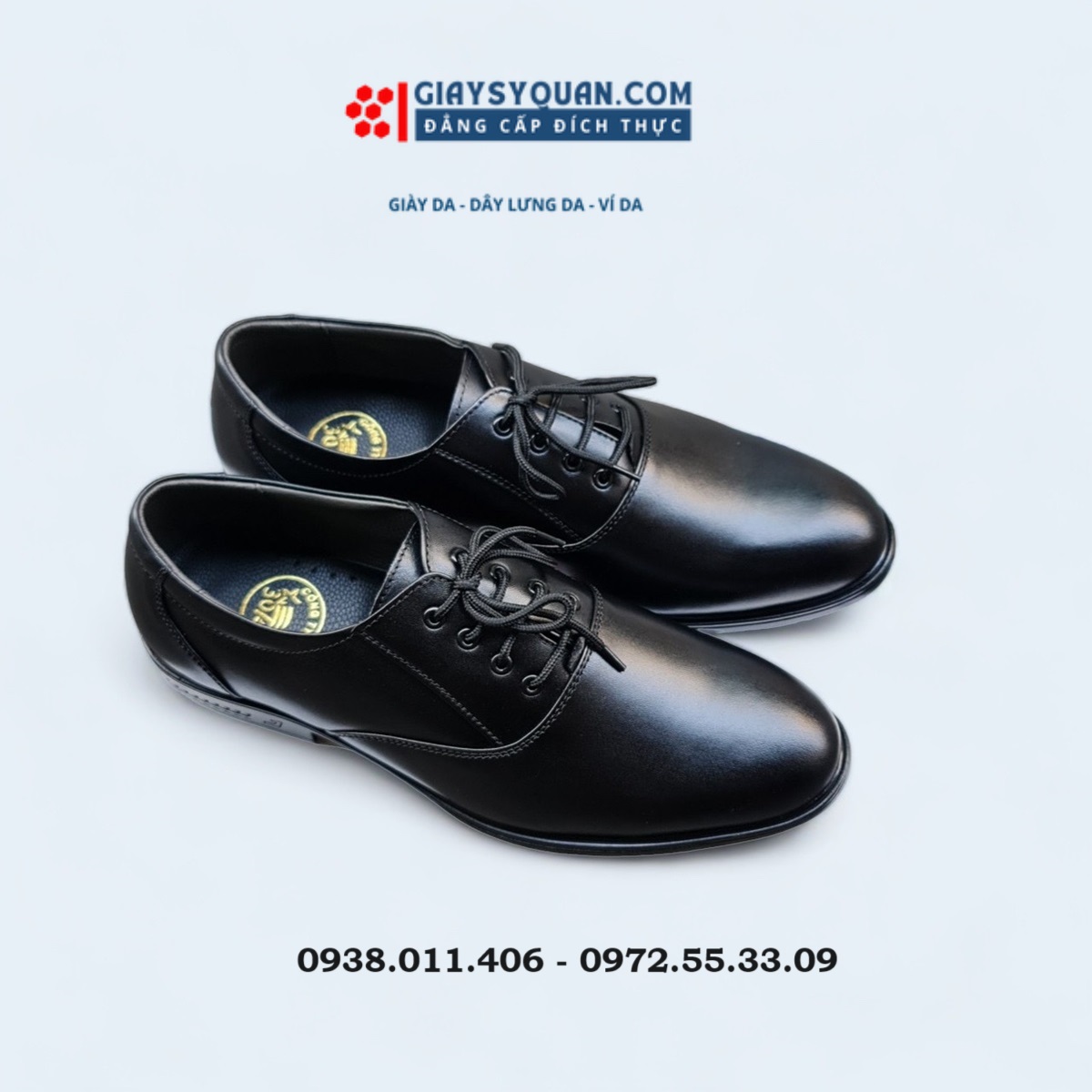 Giày da bò nam giaysyquan.com 407a giày da bò đế khâu đi cực bền