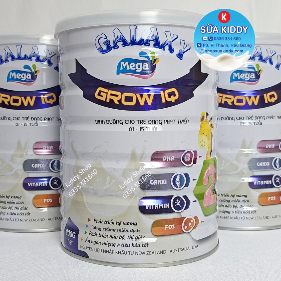 Sữa tăng chiều cao, trí não cho trẻ giai đoạn phát triển Galaxy Grow Chiều Cao 900G
