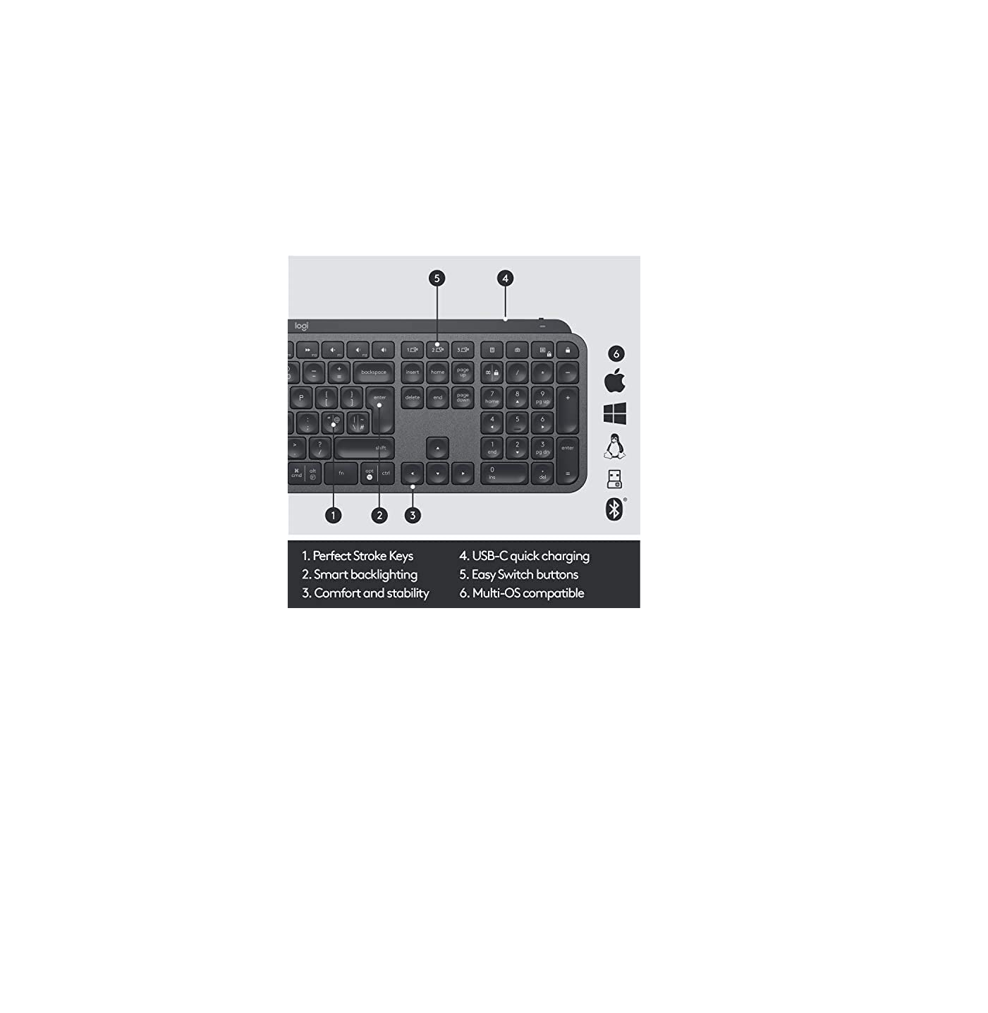 [HCM]Bàn phím Logitech MX Keys Full  - hàng chính hãng