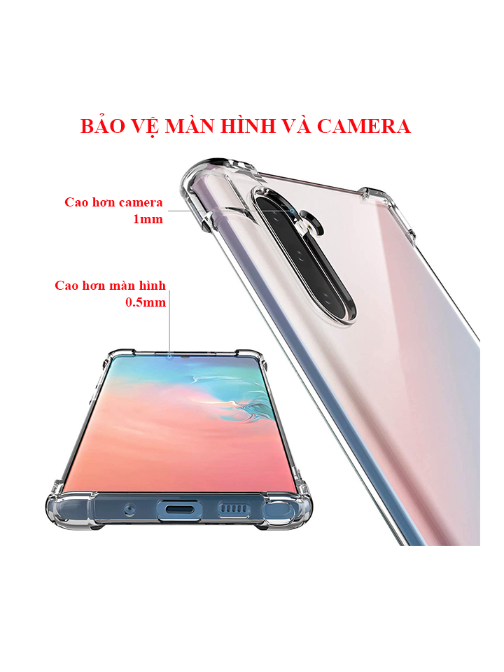 [05] Ốp lưng SAMSUNG trong suốt chống sốc 4 góc Note 8 Note 9 Note10 Note 10 Lite Note 10 plus Note 20 Note 20Ultra