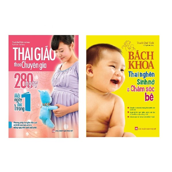 Sách - Combo Thai Giáo Theo Chuyên Gia + Bách Khoa Thai Nghén, Sinh Nở Và Chăm Sóc Bé (Tặng sổ tay) Tặng Kèm Bookmark