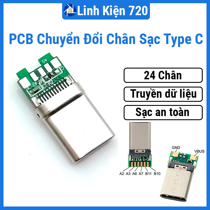 Module PCB chuyển đổi chân sạc Type C 24P truyền dữ liệu