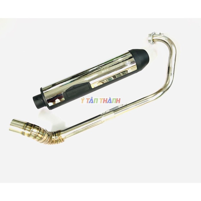 Pô Satria Cổ 2 Khúc Inox Gắn Raider Fi