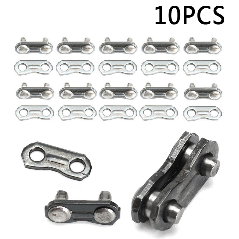 10 bộ mắt xích cưa xích phù hợp cho 325 058 nối dây xích chống gỉ cưa xích dây buộc cài sẵn stra p 1.5x0.5cm 0.3cm