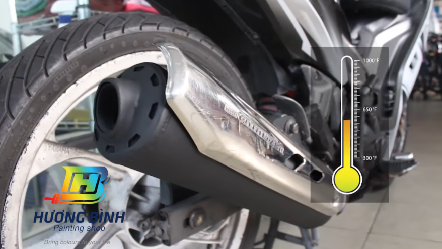 Sơn xịt chịu nhiệt Bosny Hi - Temp (600 độ C)(có nhiều màu sắc lựa chọn: đen bóng, đen mờ, bạc, bạc nhũ)