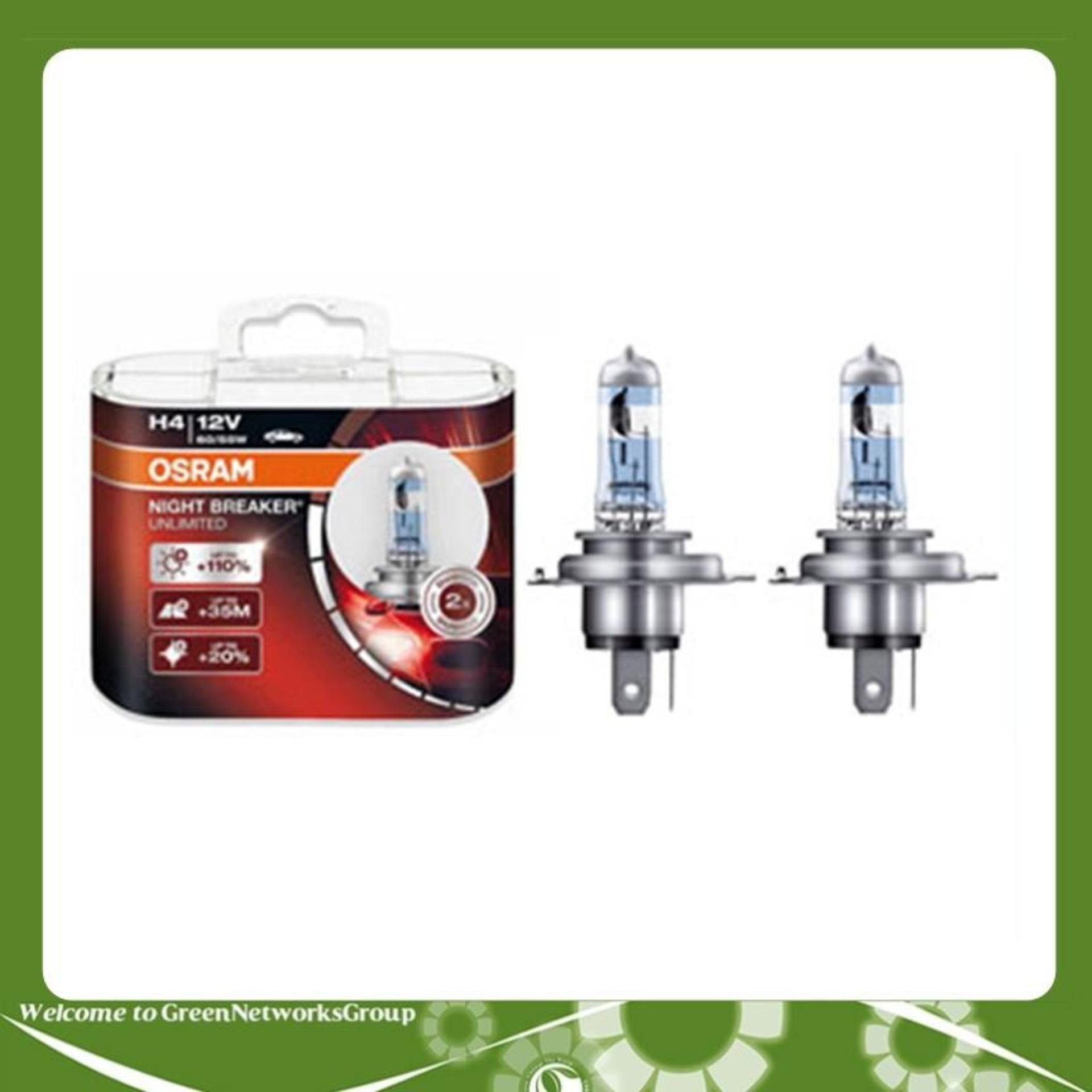 Bóng đèn pha ô tô Osram siêu sáng chân H4 Night Breaker 60/55W