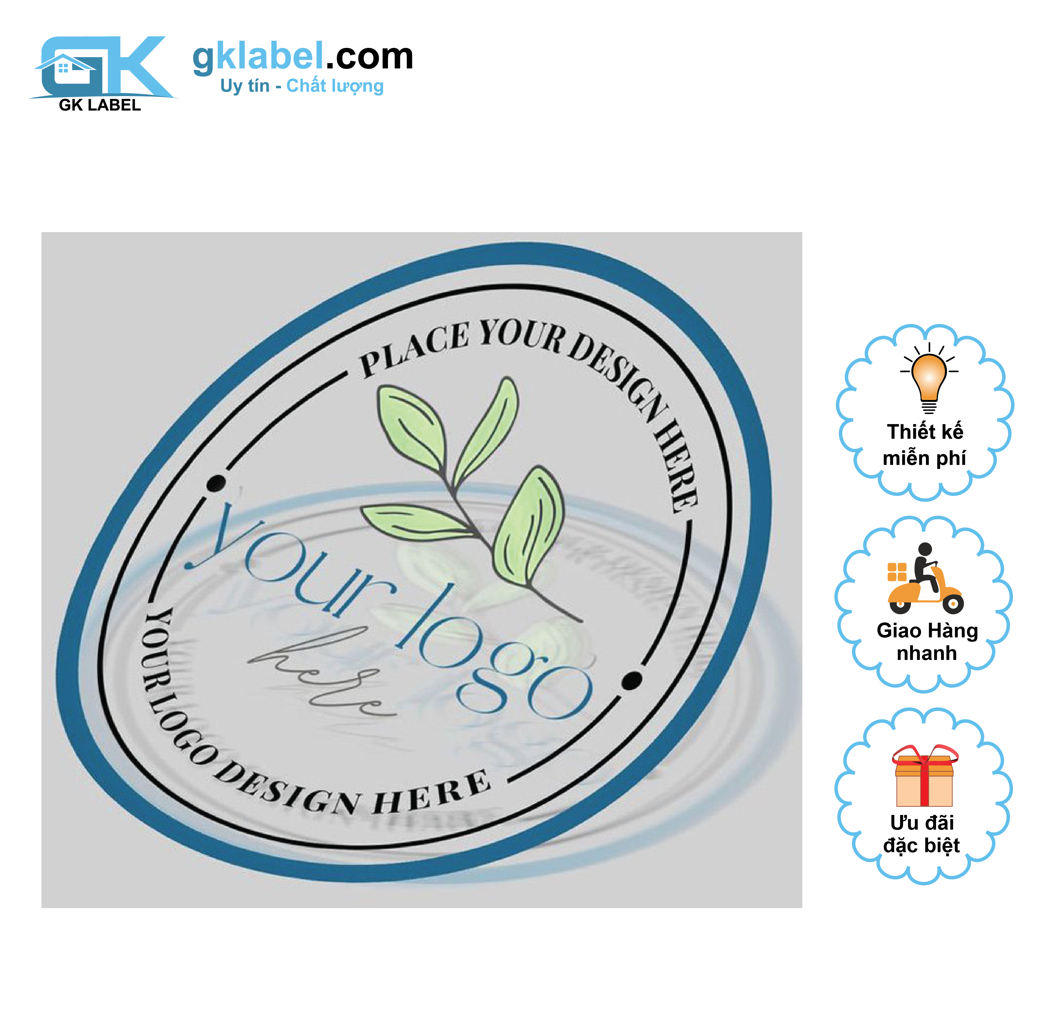 In tem nhãn trong suốt, sticker, logo - MIỄN PHÍ THIẾT KẾ