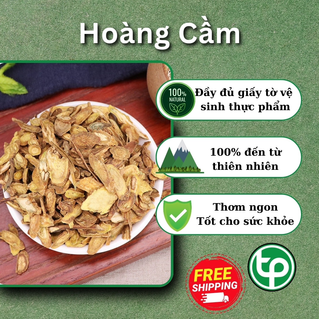 [Hàng mới về] Hoàng cầm sấy khô 500g - Tấn Phát - Hỗ trợ cải thiện sức khỏe
