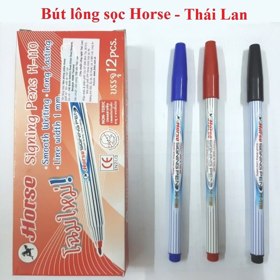 01 Bút Lông Sọc Thái Lan H110 - Horse