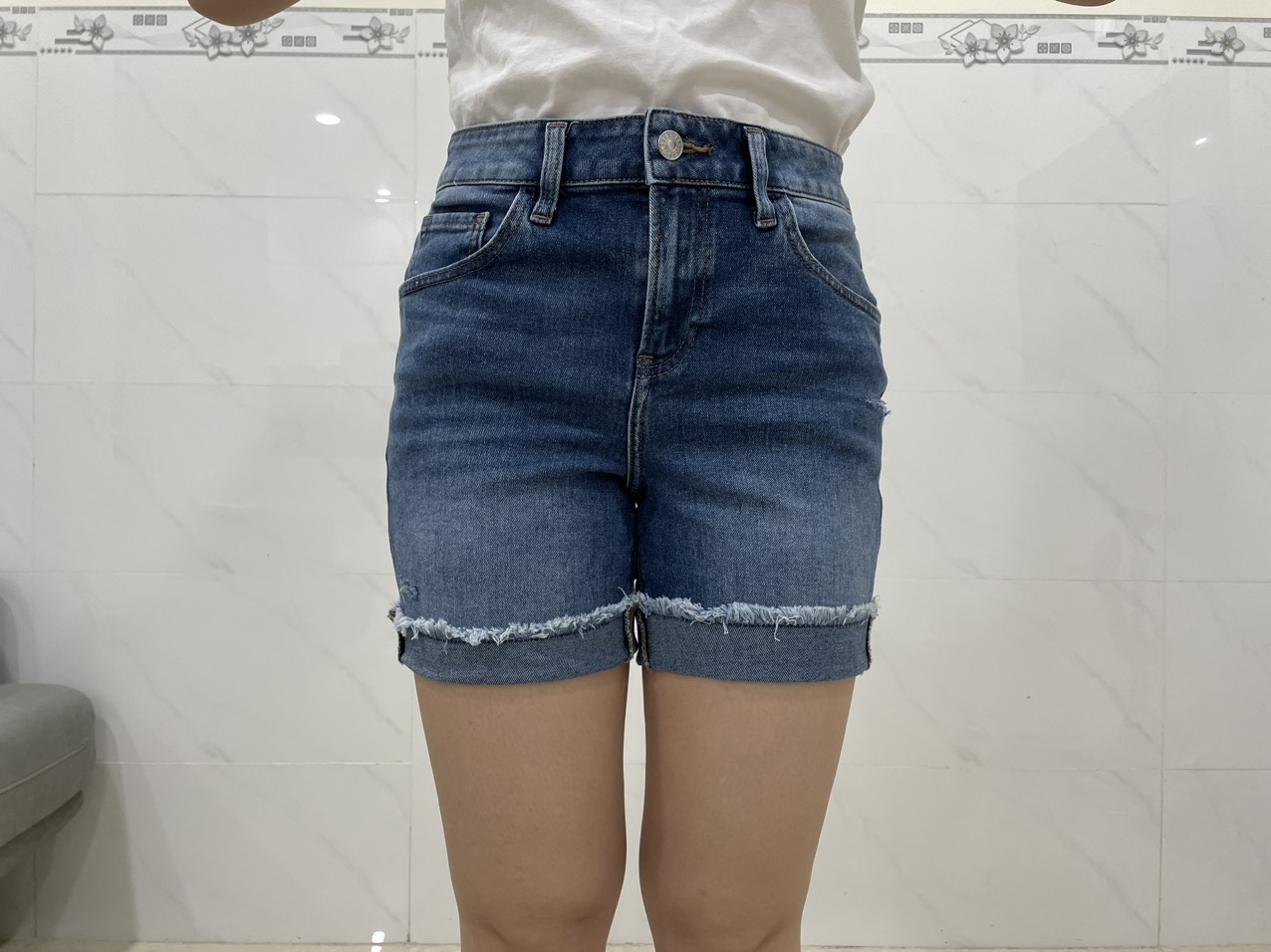 (VNXK) Quần Short Jean nữ e.x.p.r.e.s