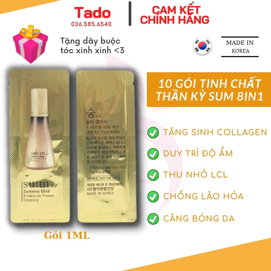Combo 5 gói tinh chất serum chống lão hóa Sum 8 in1 Miracle Power Essence gói 1ml - căng bóng da , giảm nhăn , sản sinh collagel - Tado Cosmetics Store