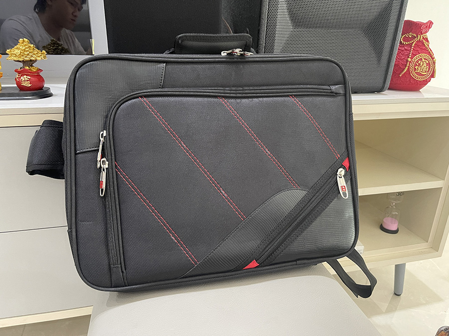 Cặp đa năng học sinh văn phòng cao cấp Dù Xốp Thái viền chỉ xéo góc thời trang