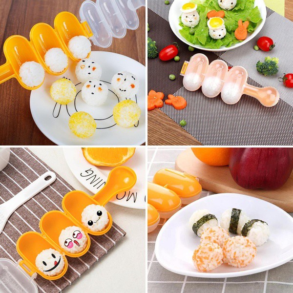 Bộ Khuôn Làm Cơm Nắm+Muỗng Múc Cơm Tiện Lợi Cho Bé