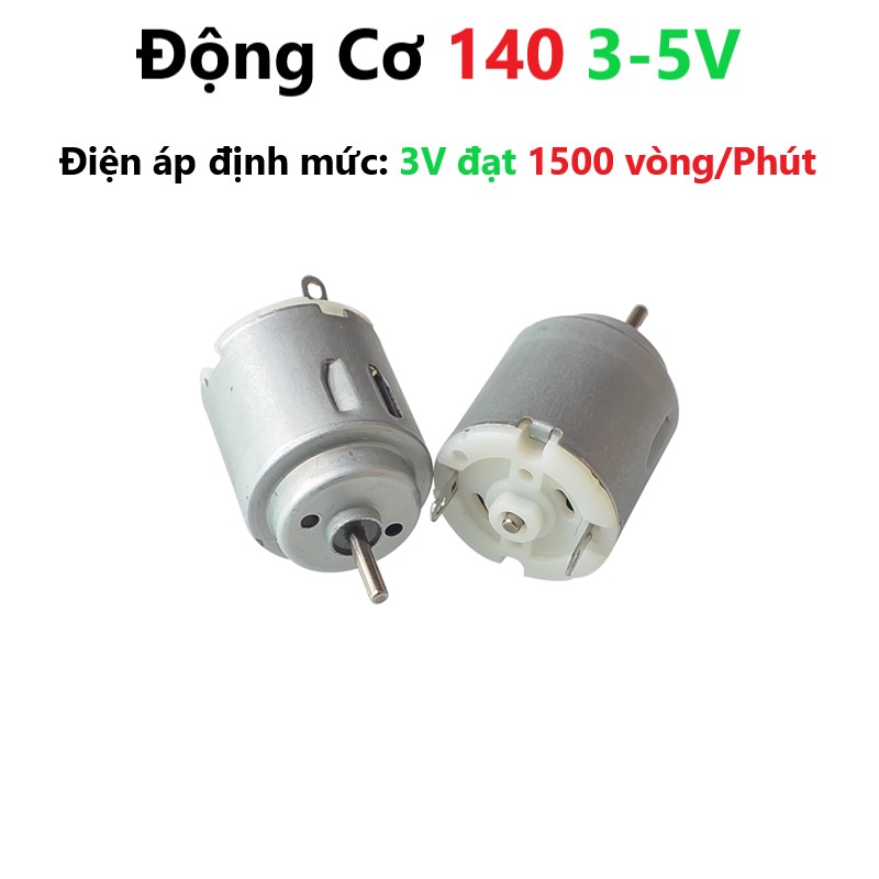 Động cơ micro 130 140 điện áp 1-6vdc tốc độ 1800 vòng/phút - động cơ mini 3v