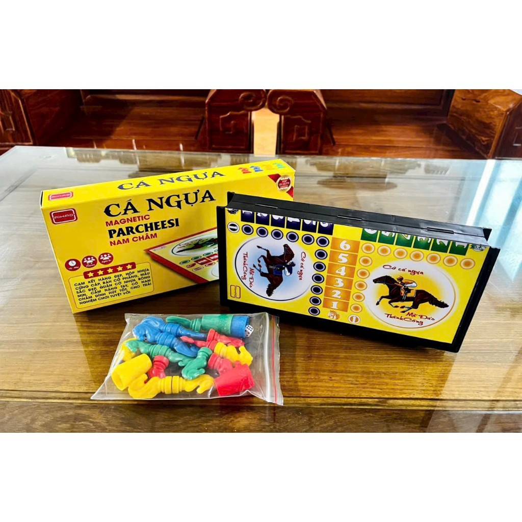 Bộ Cờ Cá Ngựa Có Nam Châm Chuẩn Quốc Tế ( Kích Thước 28cm X 28cm )
