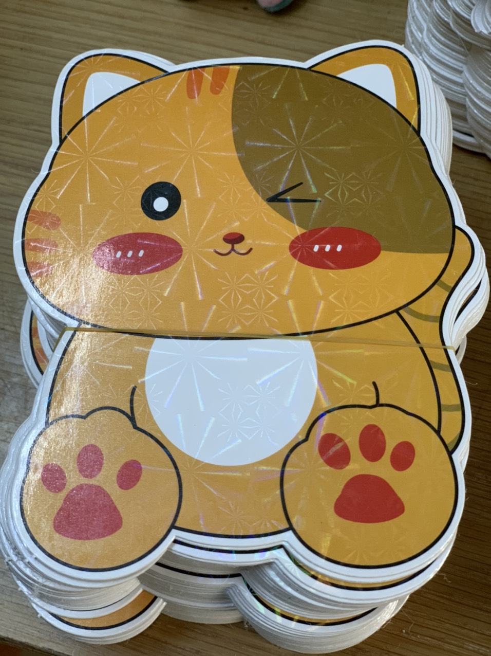 lì xì mèo thần tài phản quang siêu cutee-1 chiếc