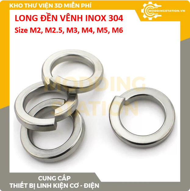 Spring washer inox 304 size m2, m2.5, m3, m4, m5, m6, m8, m10