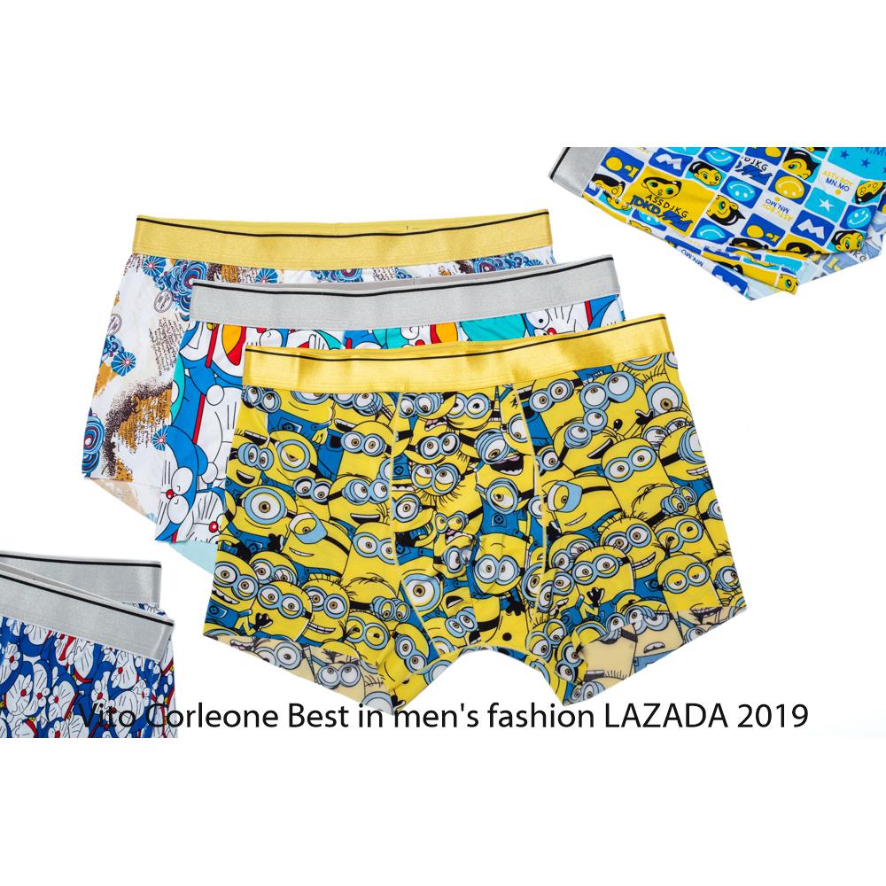 Bộ 3 quần boxer không viền đùi cao cấp