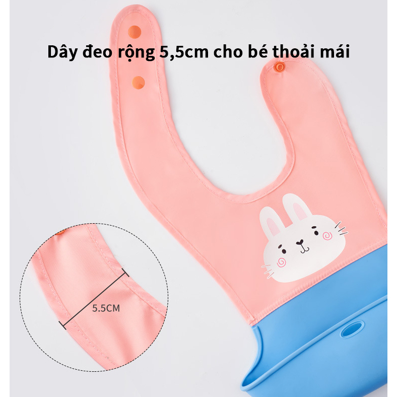 Yếm ăn dặm Silicon cho bé - MomMama