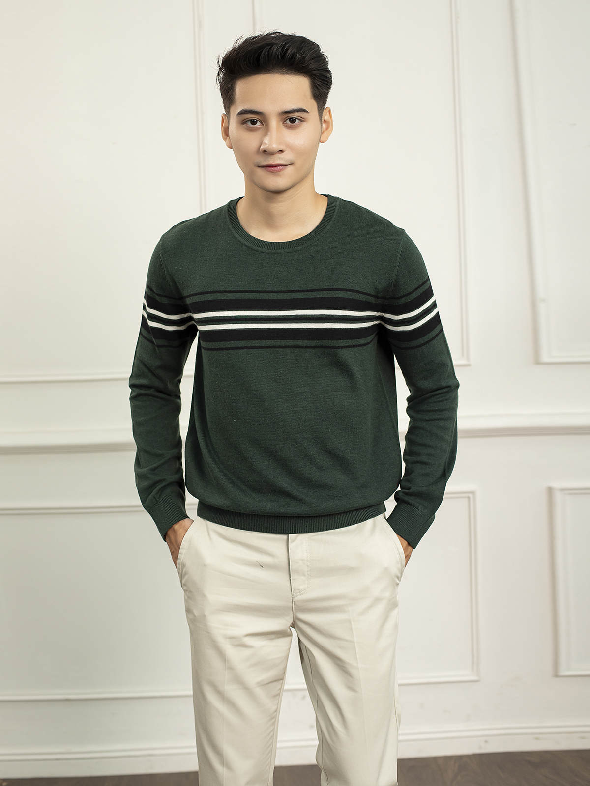 Áo Len Nam ARISTINO AWO001W9 Co Giãn, Không Xù, Ấm Áp Nhưng Không Gây Bí