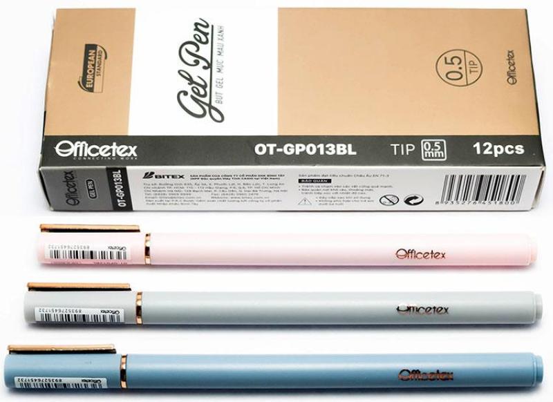 Mua hộp 12 Cây Bút Gel Mực Xanh OFFICETEX OT-GP013BL