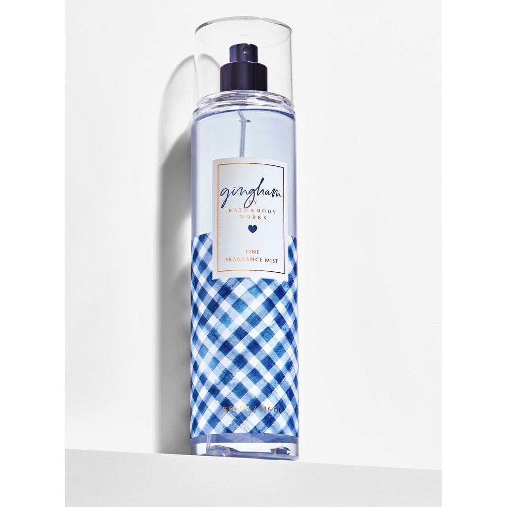 Xịt thơm Body Bath And Body Works Gingham Body Mist (236ml/Xanh Trong)