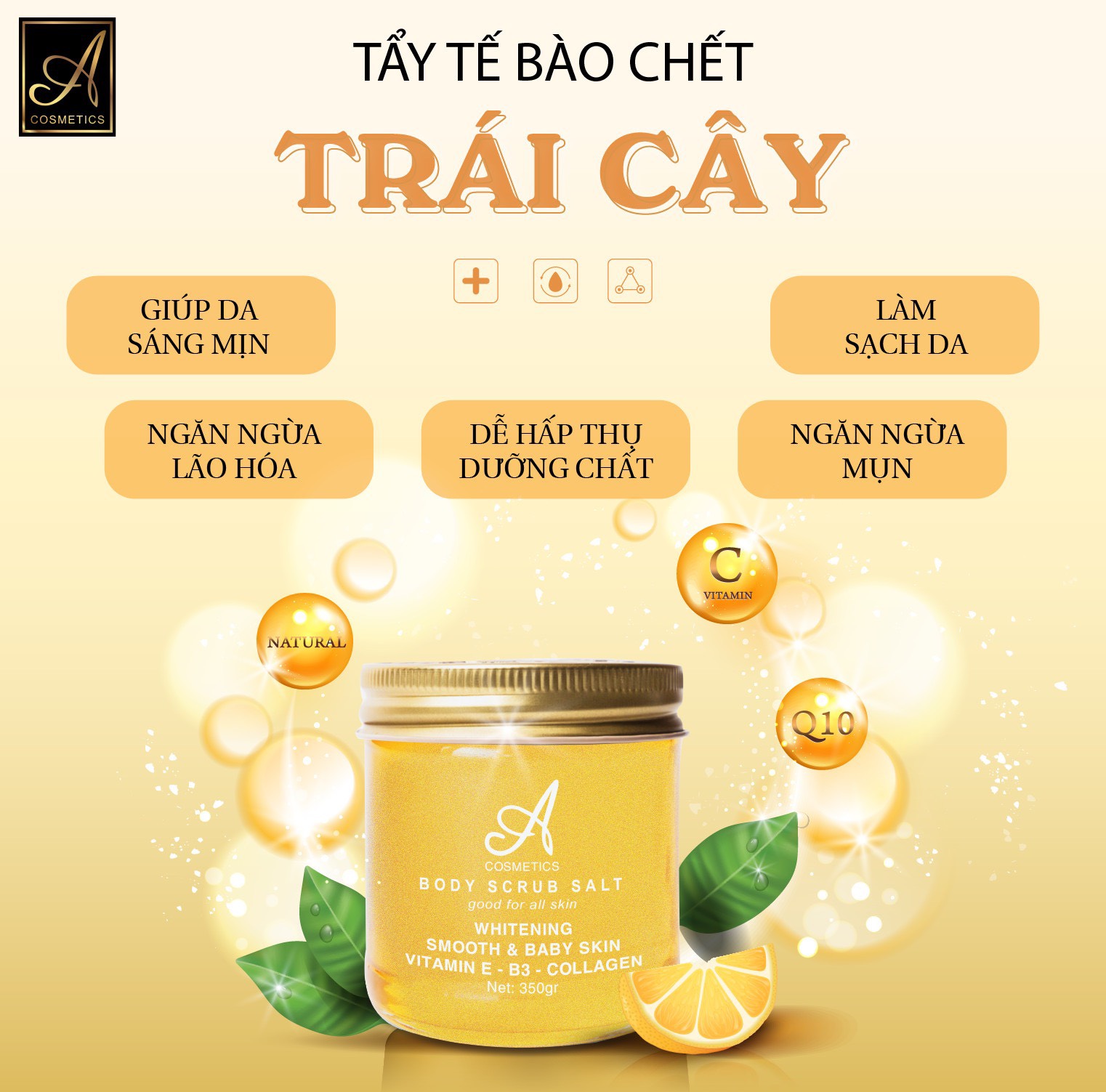 [Chính Hãng] tẩy da chết trái cây A cosmetics Phương Anh