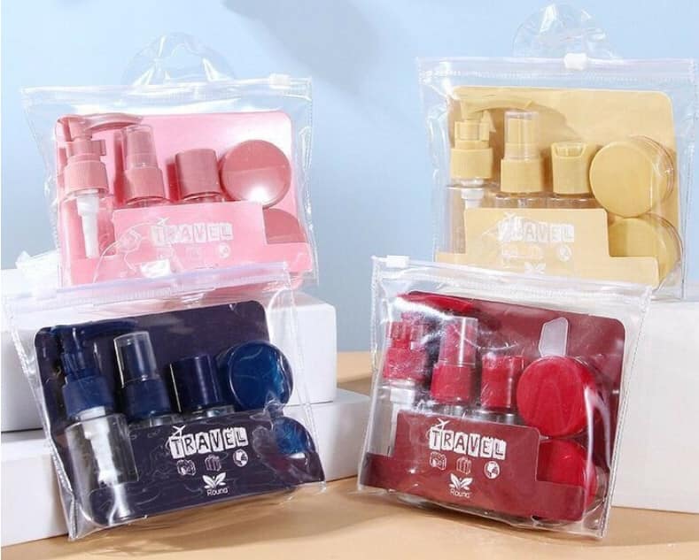 Set 5 Món Bộ Chiết Mỹ Phẩm Tiện Ích Kèm Túi Zip Đẹp  -  LANA QUEEN