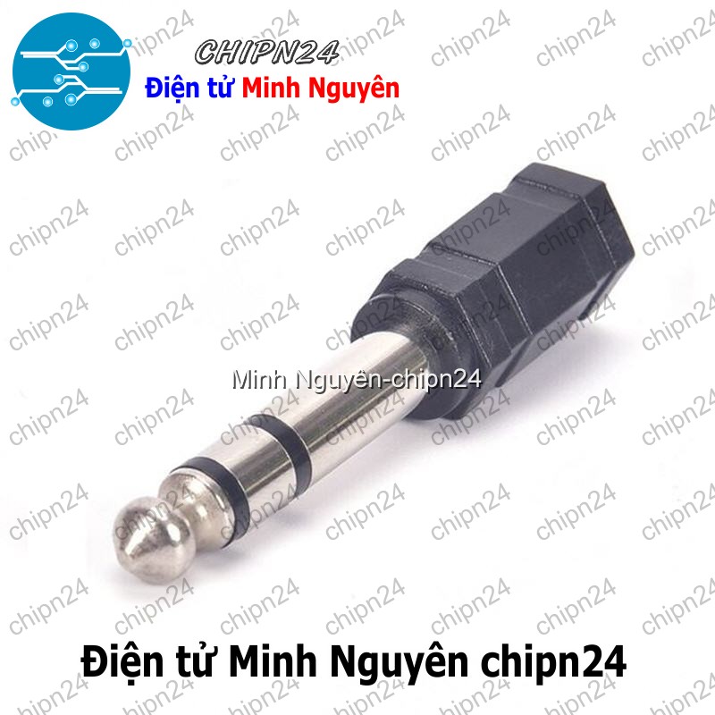 [1 cái] (F113.3) Đầu jack chuyển 6.5MM/6.35MM sang 3.5mm (Jack 6ly ra 3ly) - HH005279